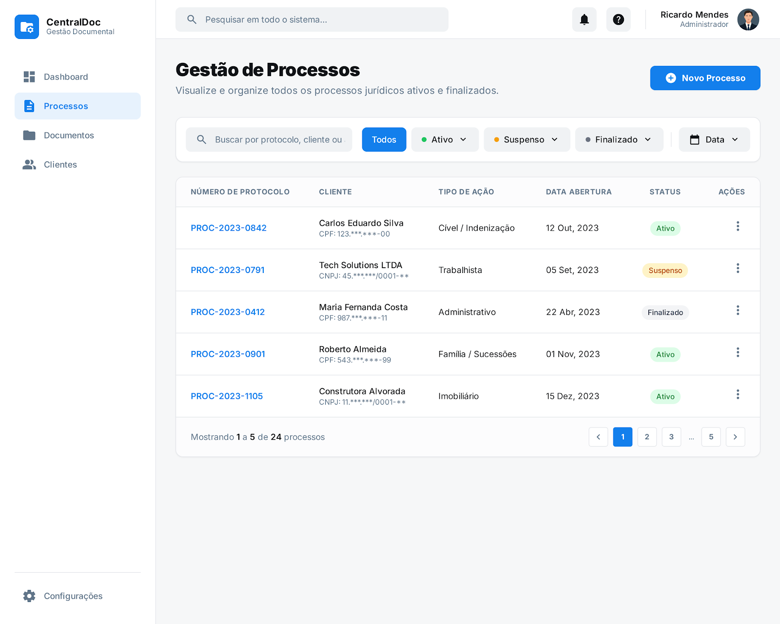 CentralDoc — Gestão Documental e Fluxo de Processos