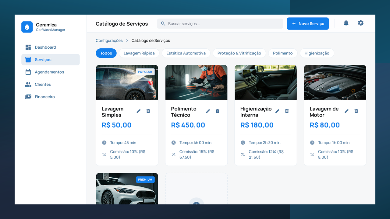 Wash360 - Sistema de Gestão para Lavajatos